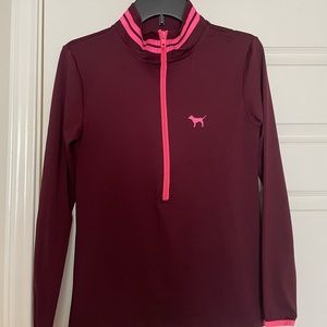 PINK long sleeve quarter zip